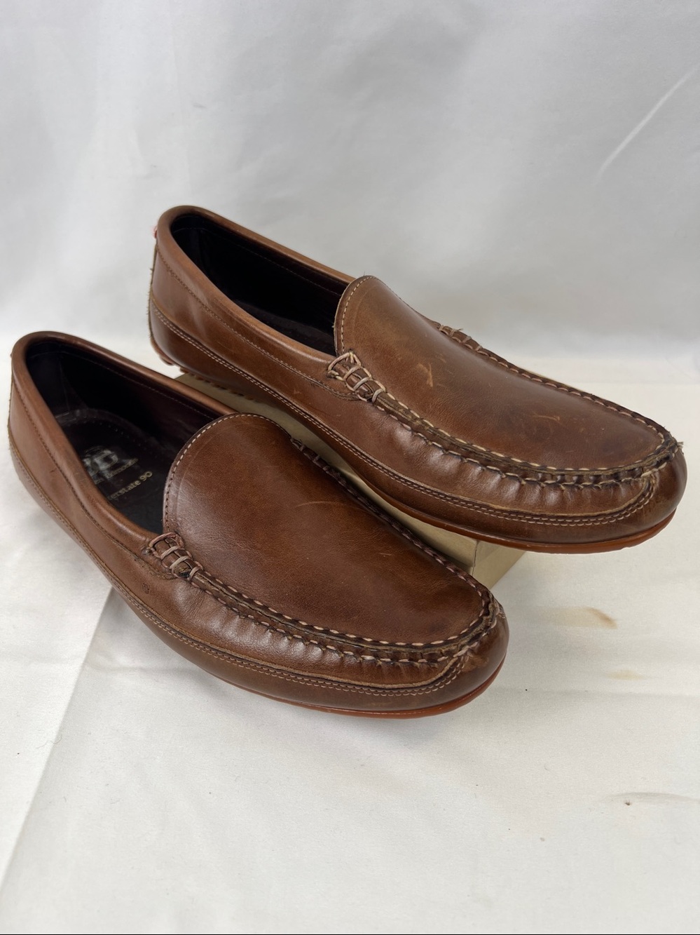 Allen Edmonds “Interstate 90” Driving Loafers in Tan Leather - 11D